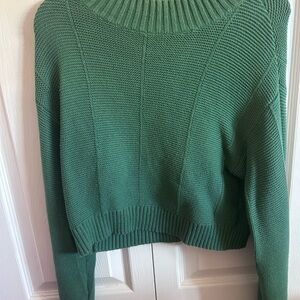 PacSun Green Ribbed Crewneck Sweater